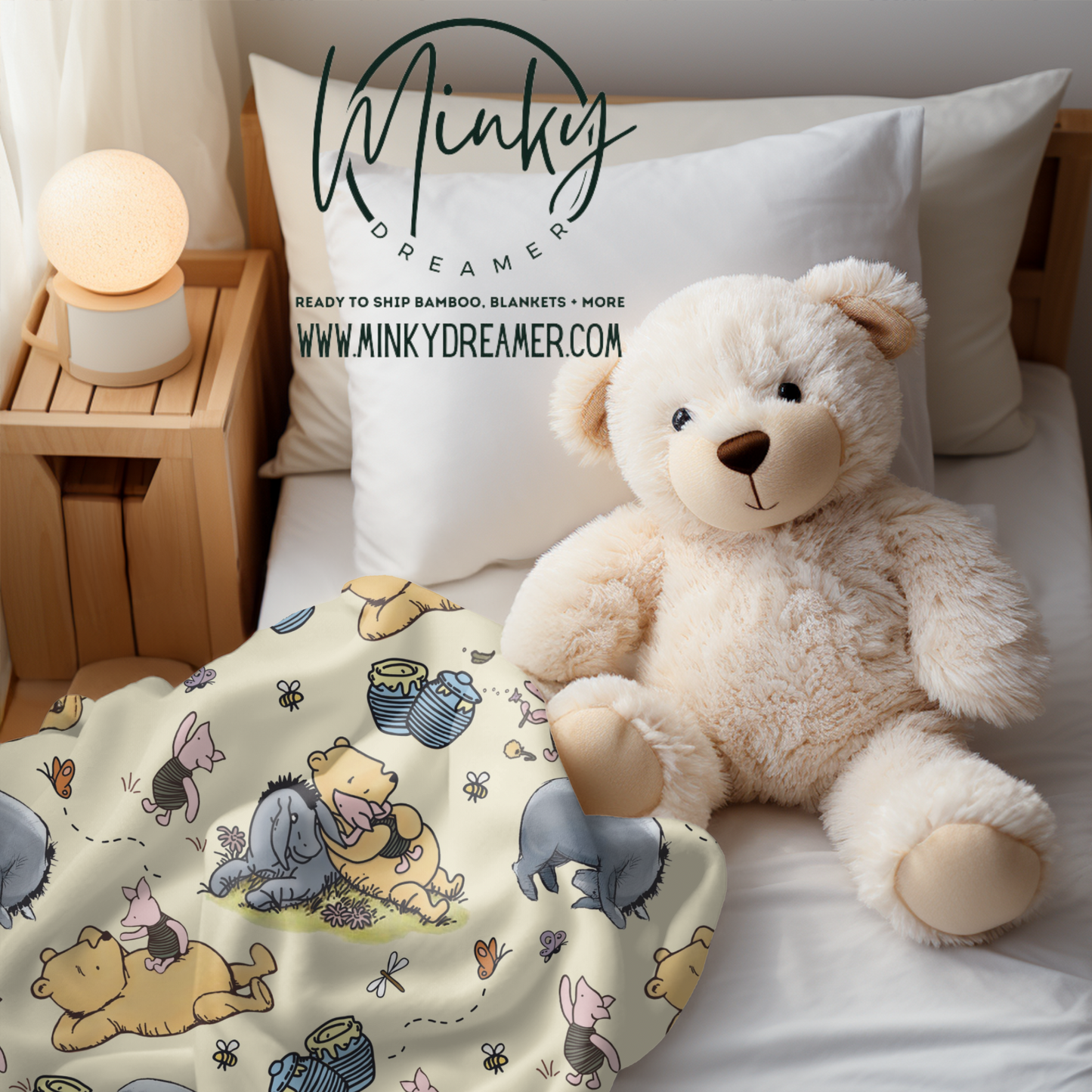 30x40 Classic Bear Silk Touch  Minky