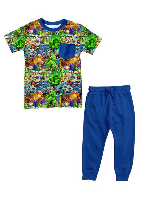 After School All-Stars Pocket Tee with French Terry Joggers