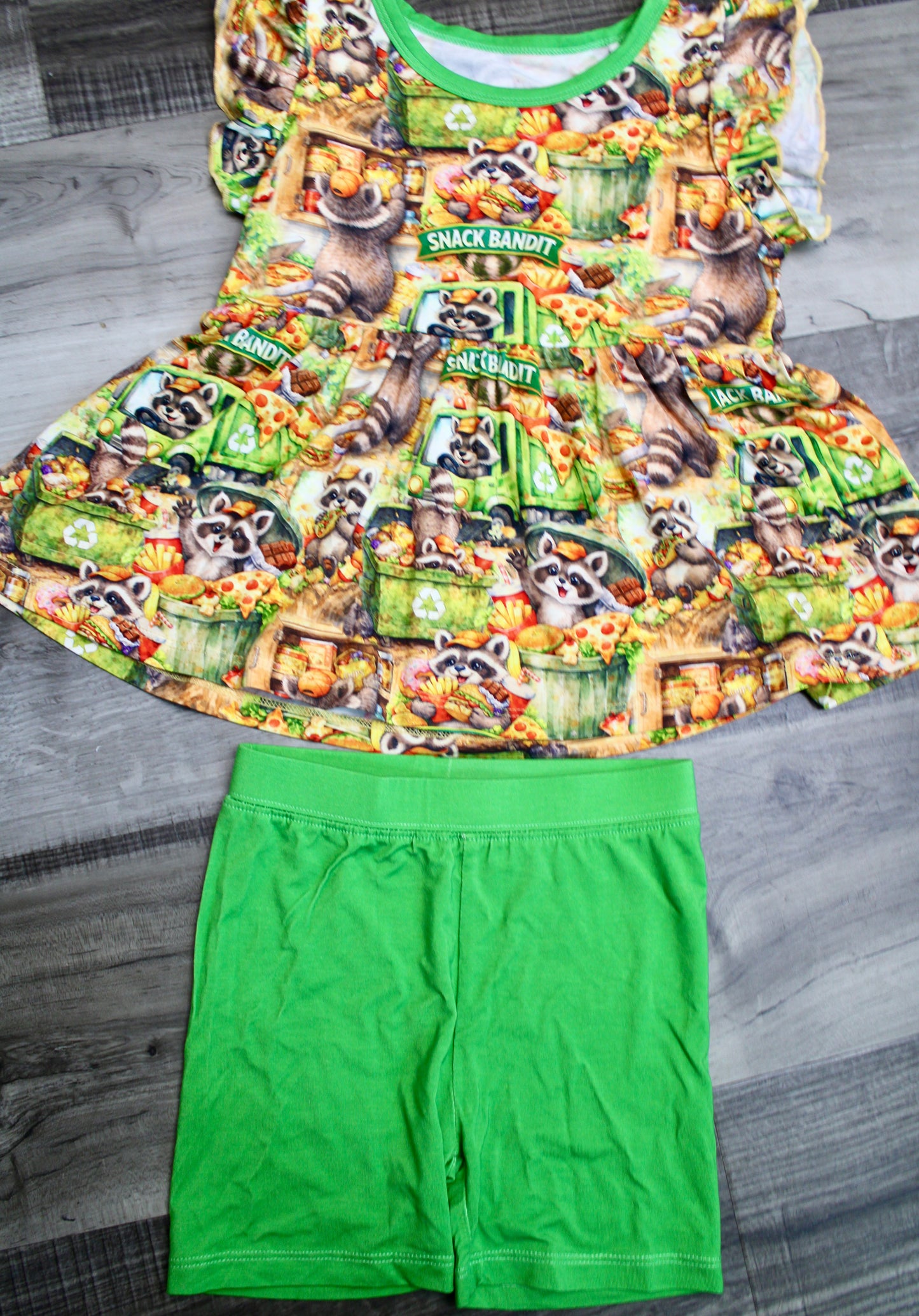 Snack Bandit Peplum & Shorts