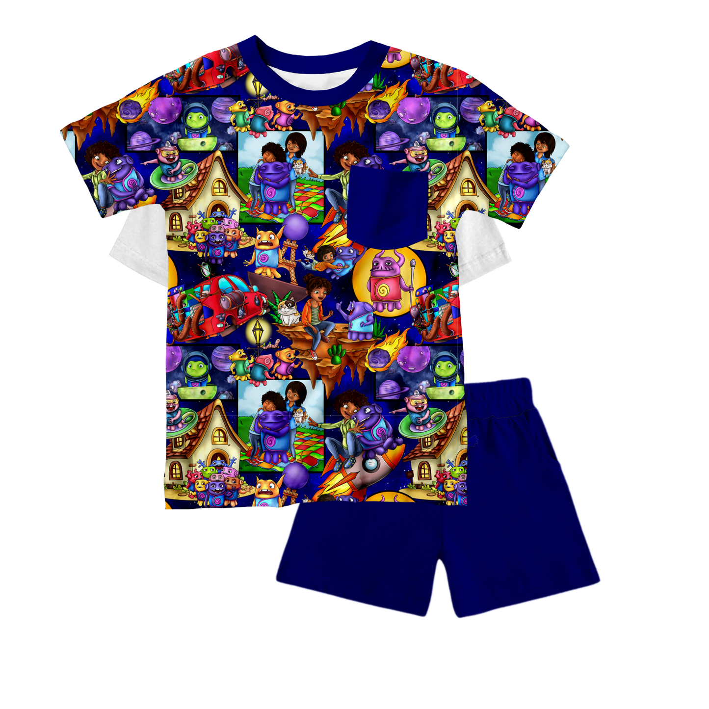 Intergalactic Homies Pocket Tee and Shorts