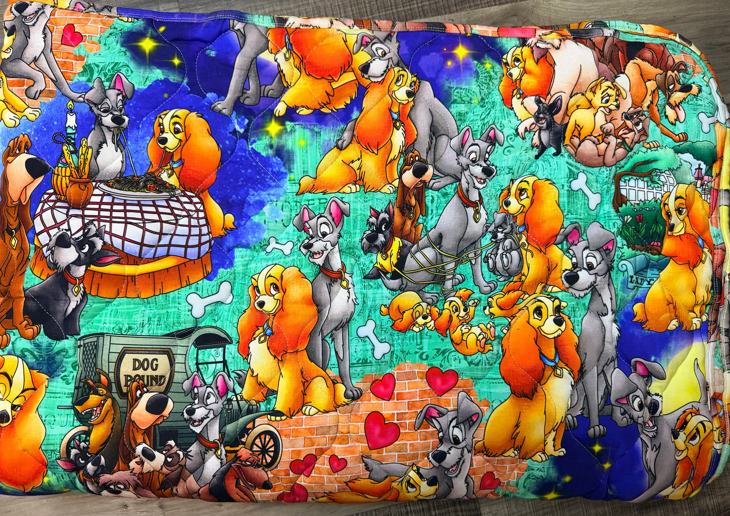 Candlelit Canines 60x80 Bamboo Quilted