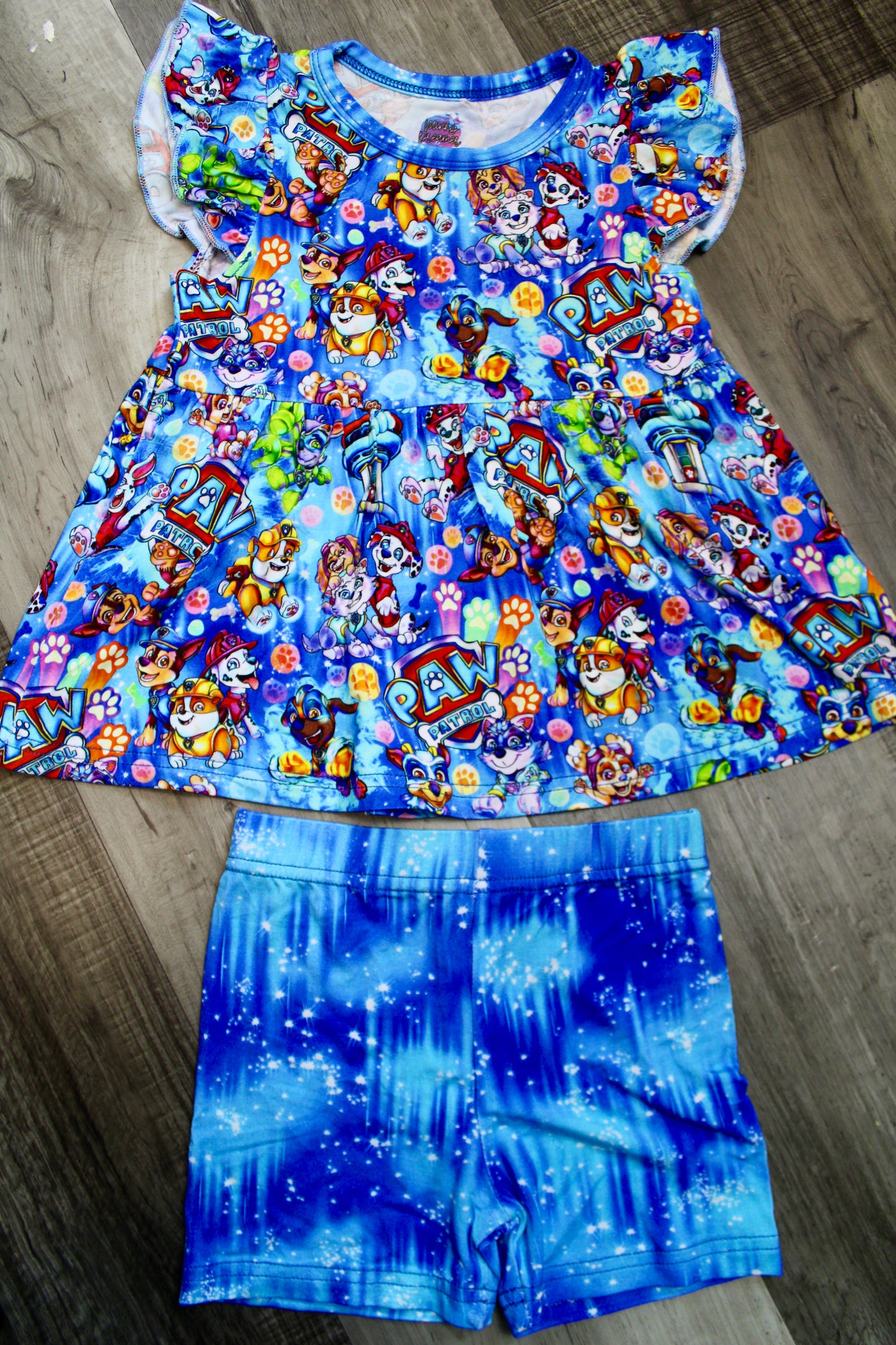 Rescue Pup Crew Short Sleeve Peplum Set
