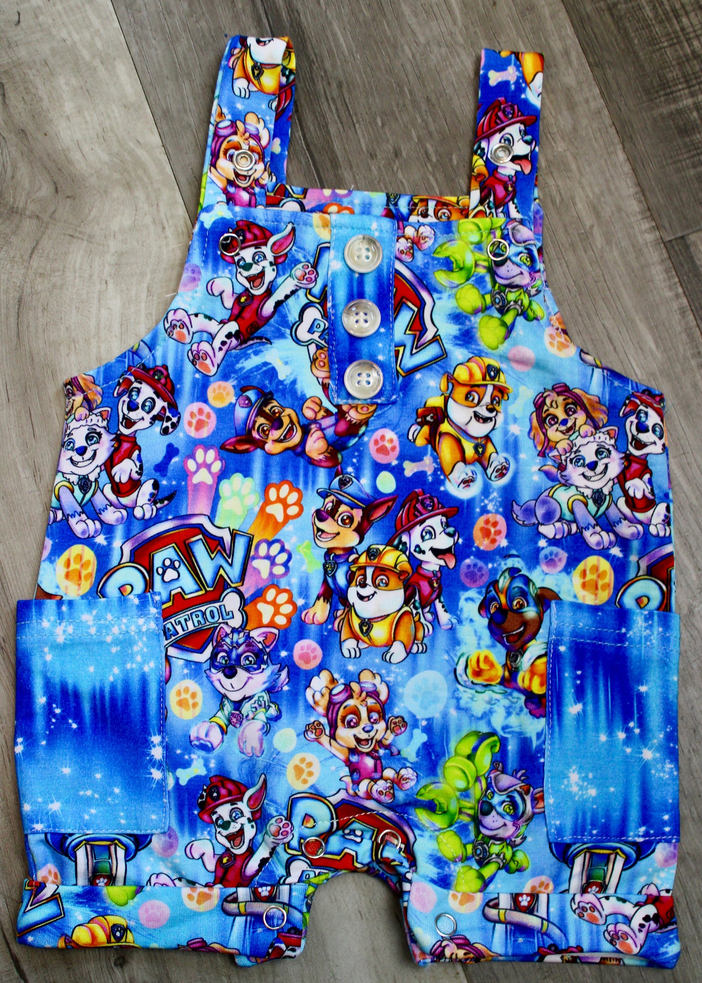 Rescue Pup Crew Terry Short Overalls