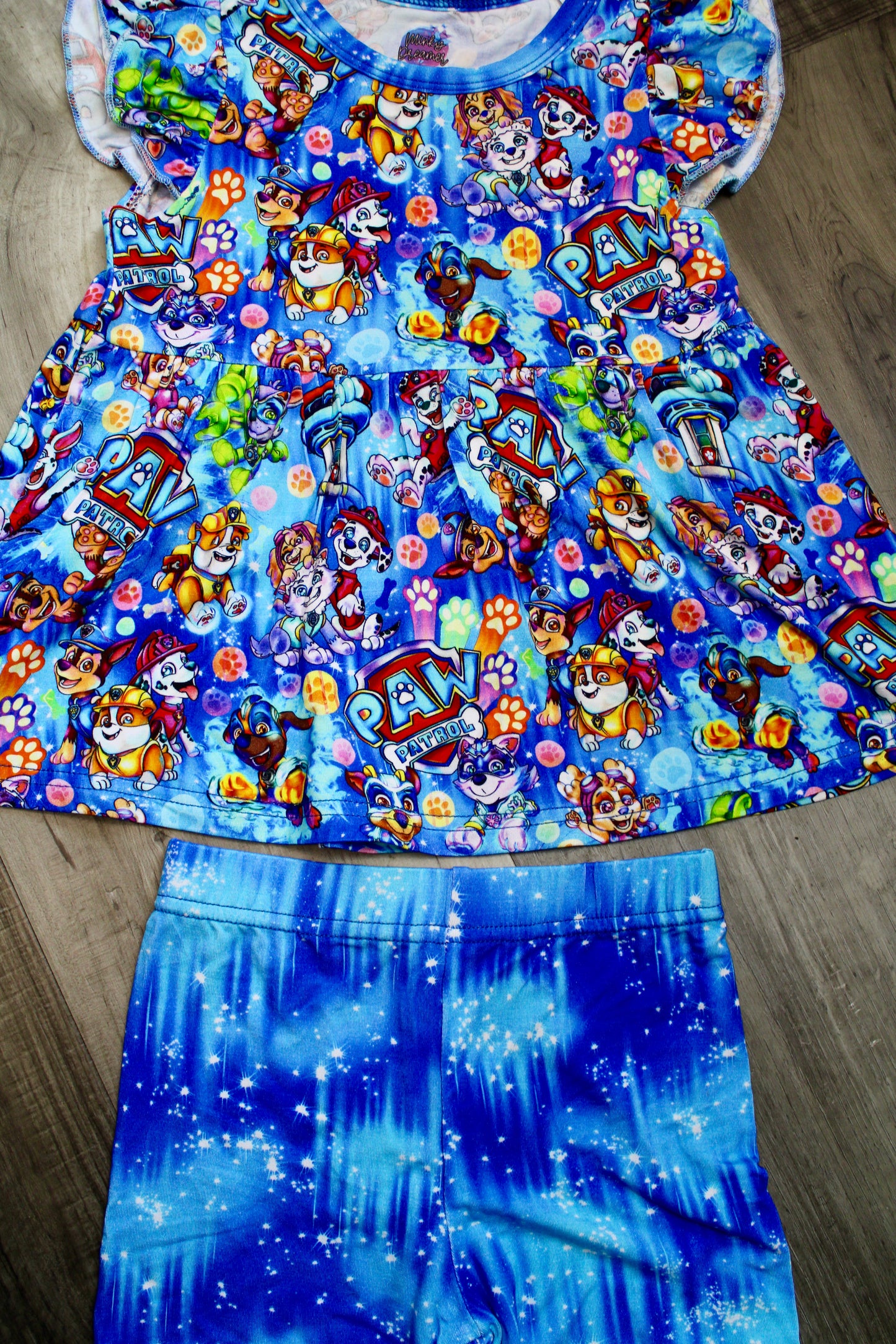 Rescue Pup Crew Short Sleeve Peplum Set