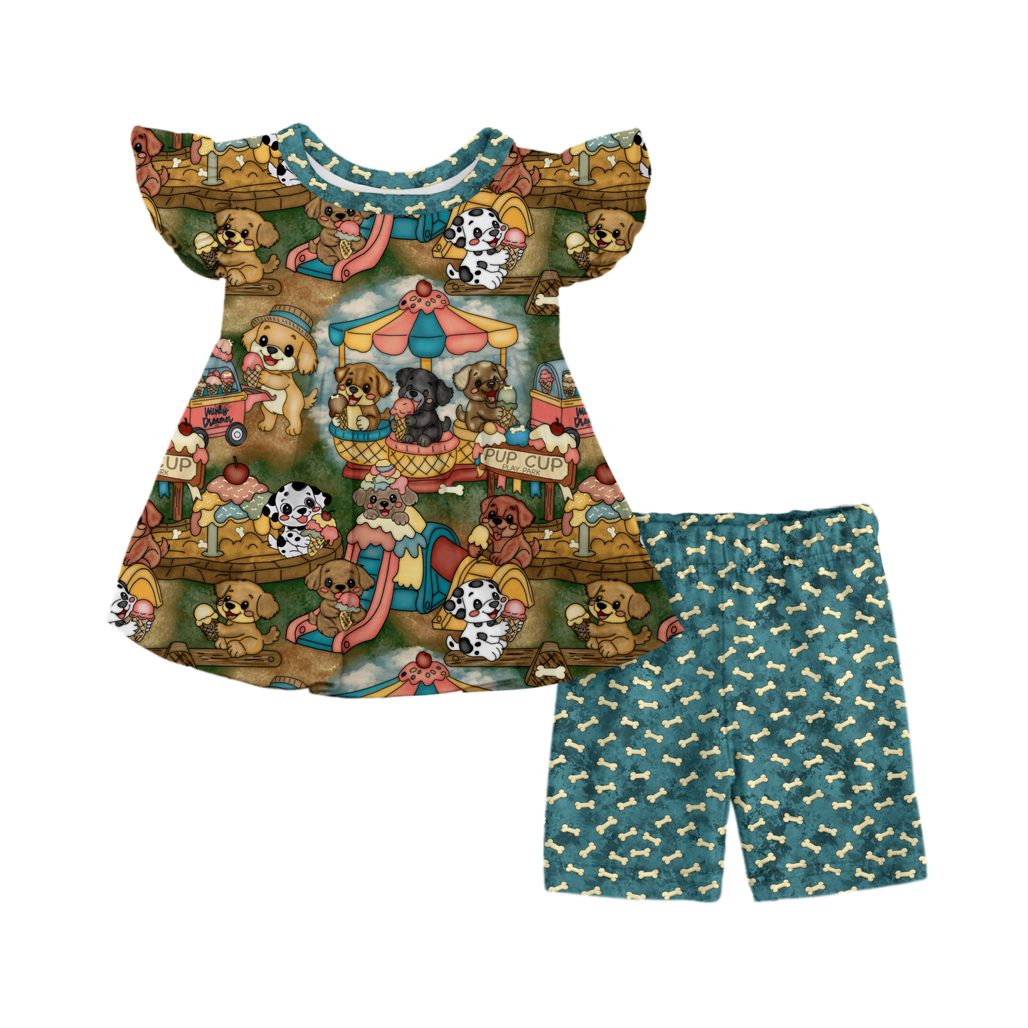 Bark Park Peplum and Shorts
