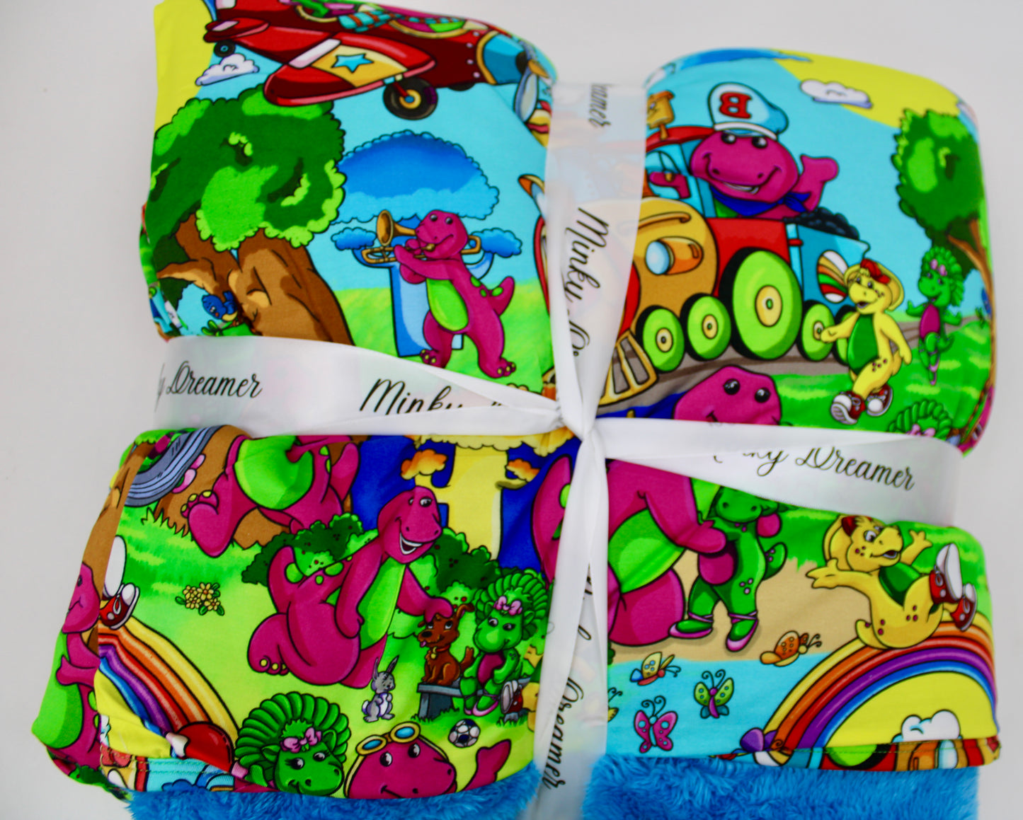 Friendly Purple Dinosaur 60x80 Bamboo Plush