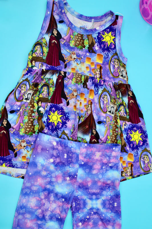 Lantern Wishes Sleeveless Peplum Set