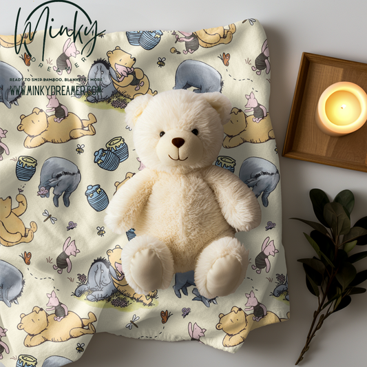 30x40 Classic Bear Silk Touch  Minky