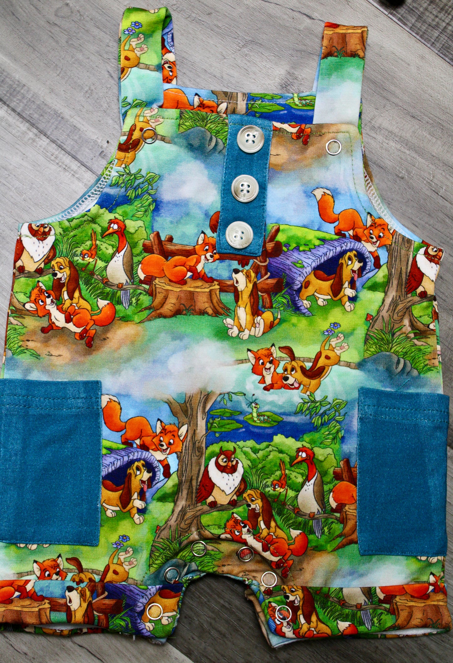 Forever Friends Terry Short Overalls
