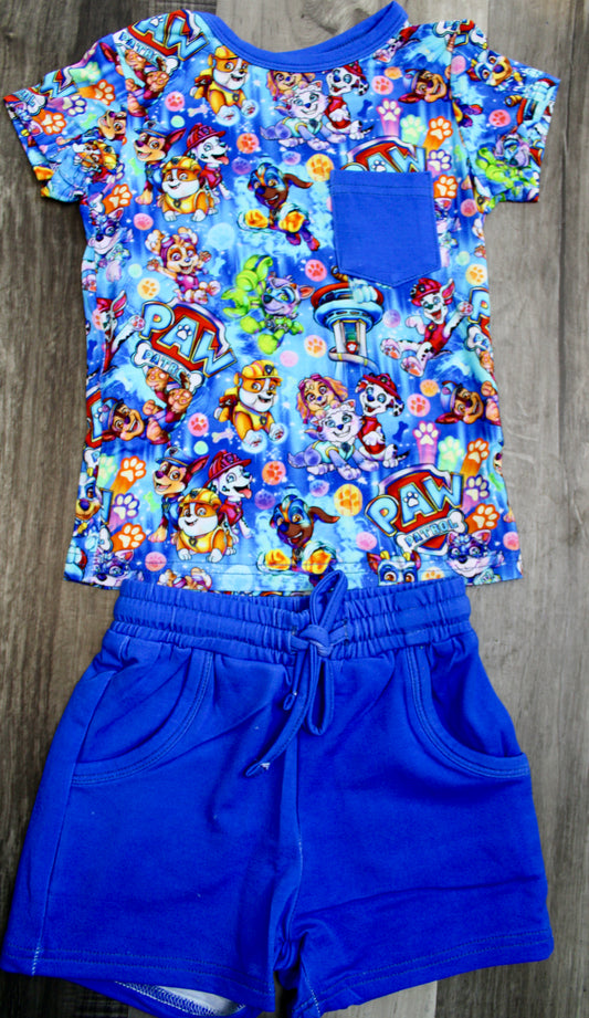 Rescue Pup Crew Pocket Tee & Shorts