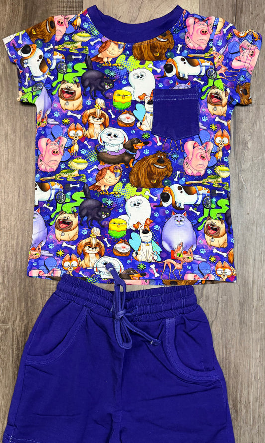 Unleashed & Unsupervised Pocket Tee & Terry Shorts