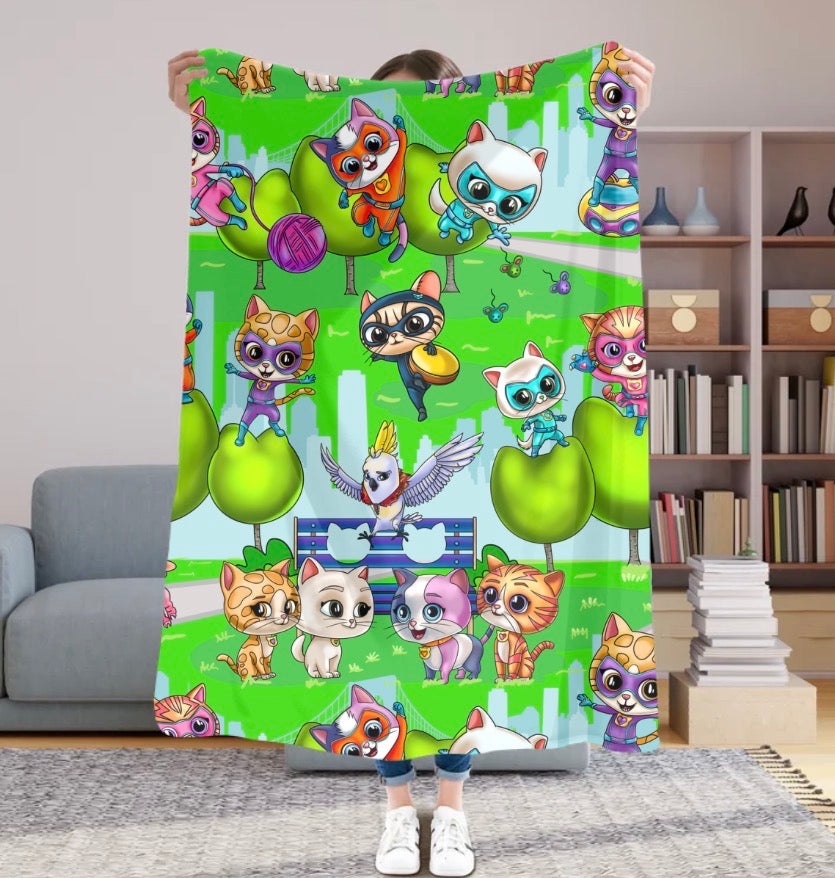 Rescue Kitties 50x60 Plush Blanket #47