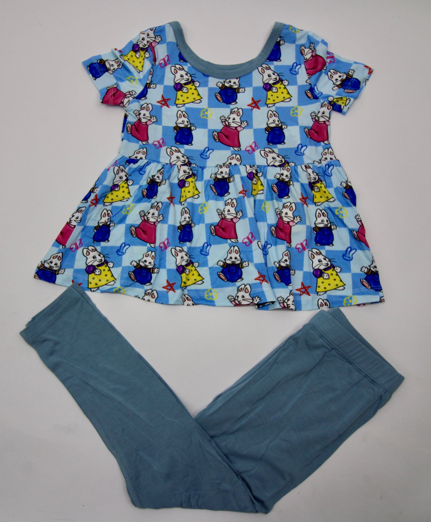 90s bunny friends peplum set