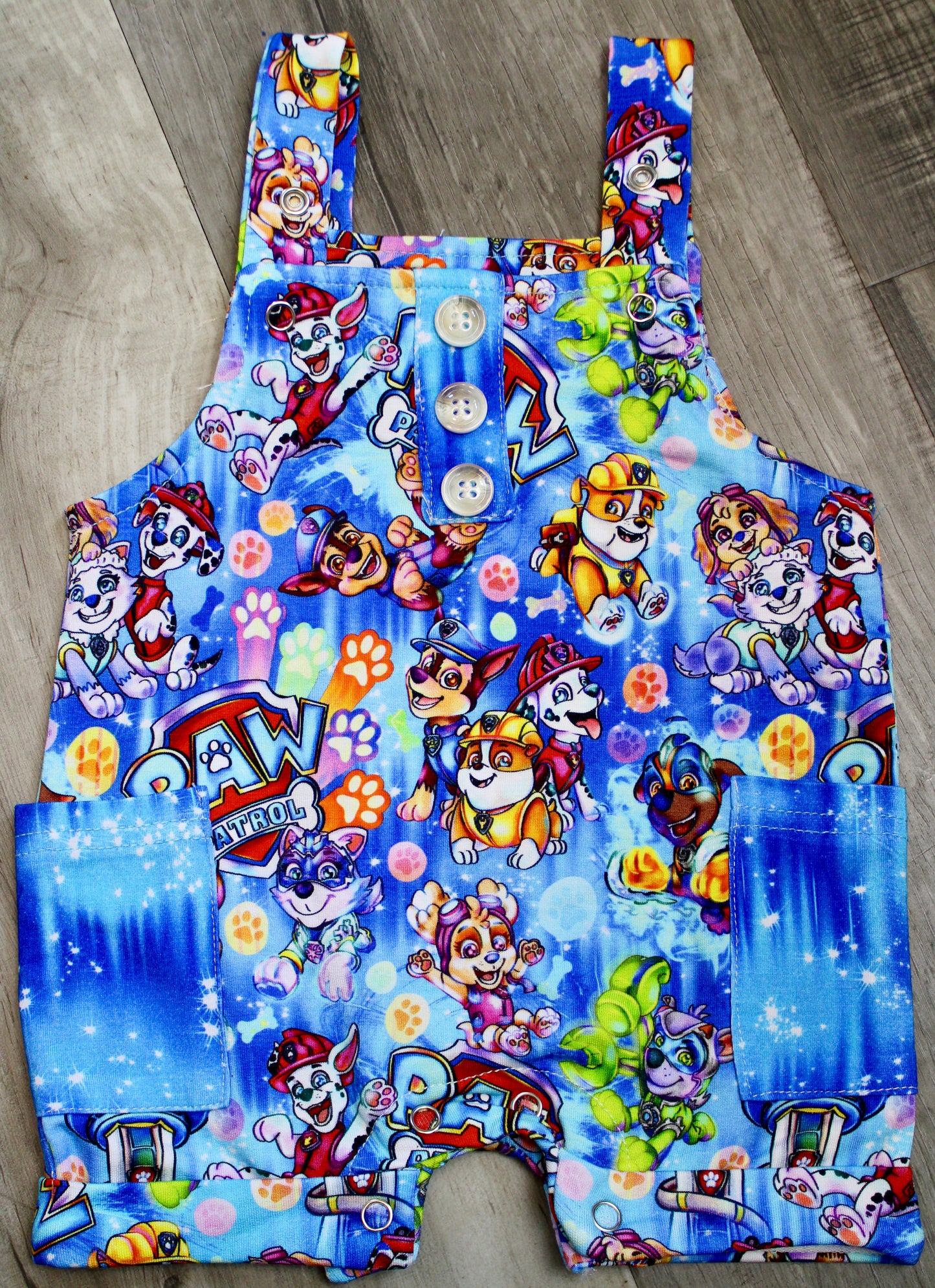 Rescue Pup Crew Terry Short Overalls