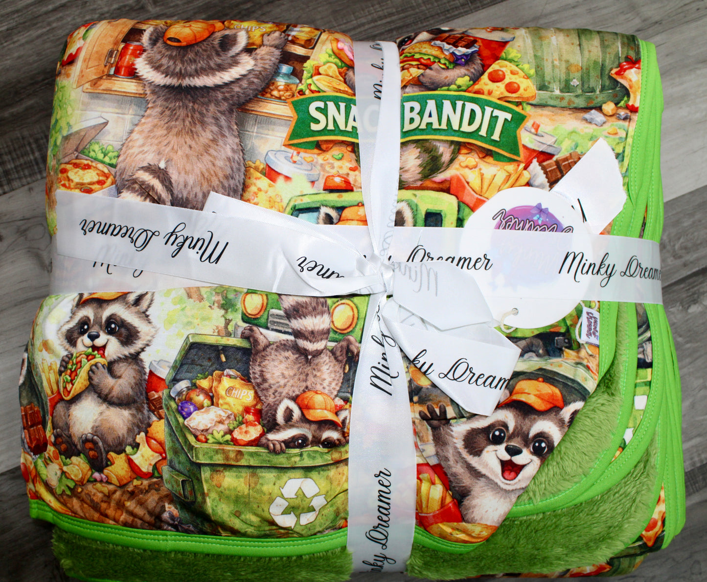 Snack Bandit 60x80 Bamboo Plush