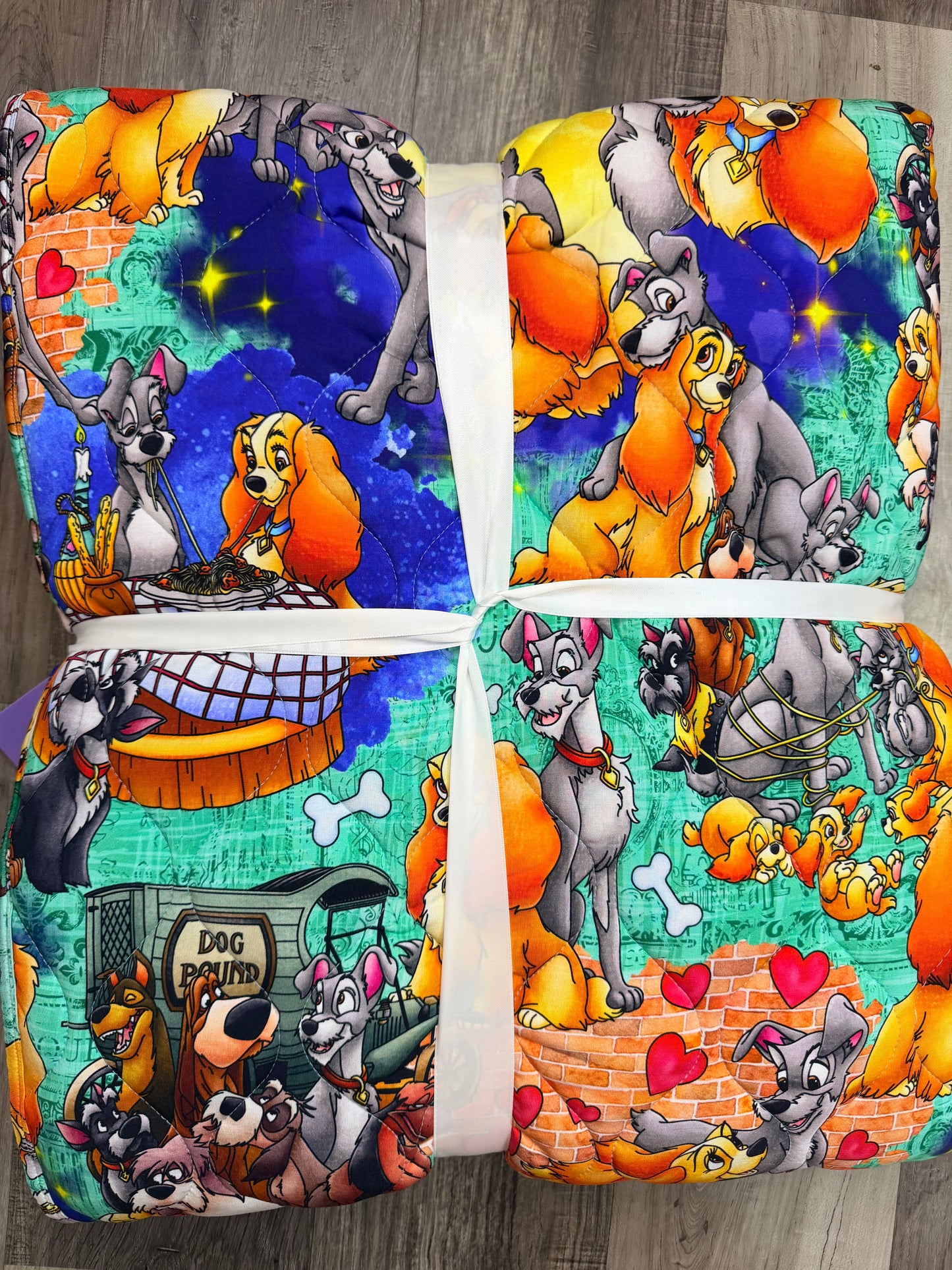 Candlelit Canines 60x80 Bamboo Quilted