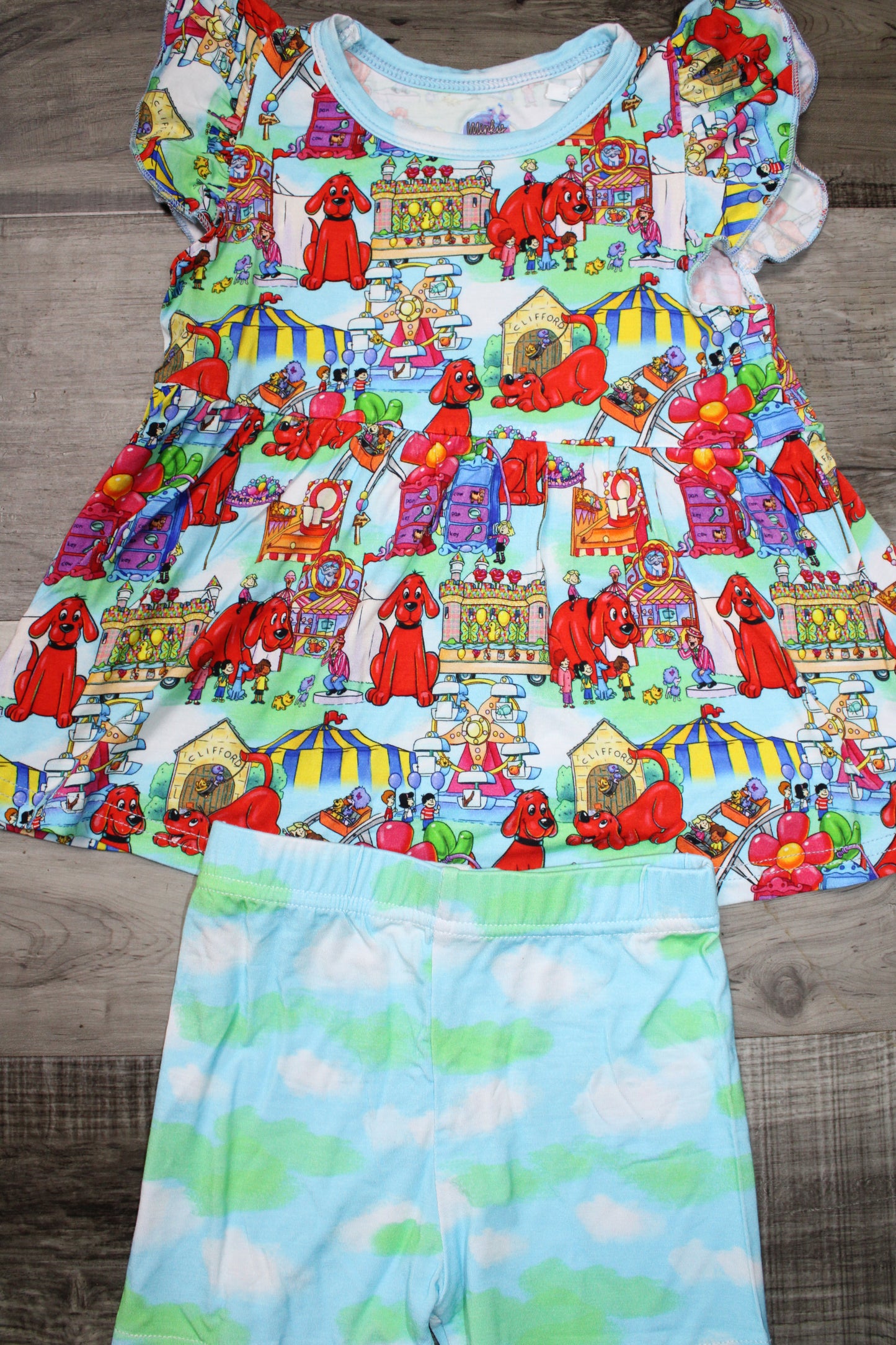 Big Pup Carnival Short Sleeve Peplum Set