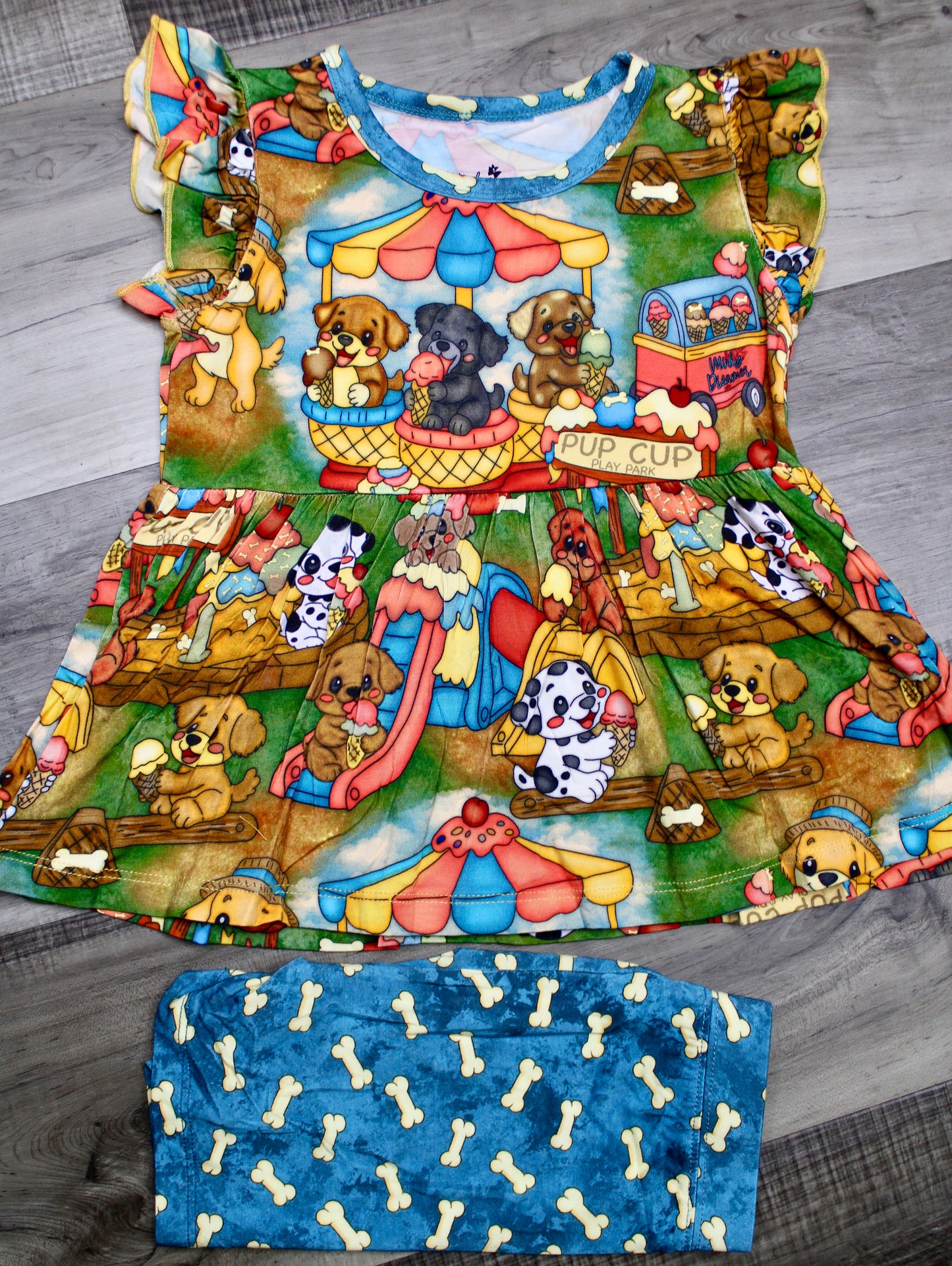 Bark Park Peplum and Shorts