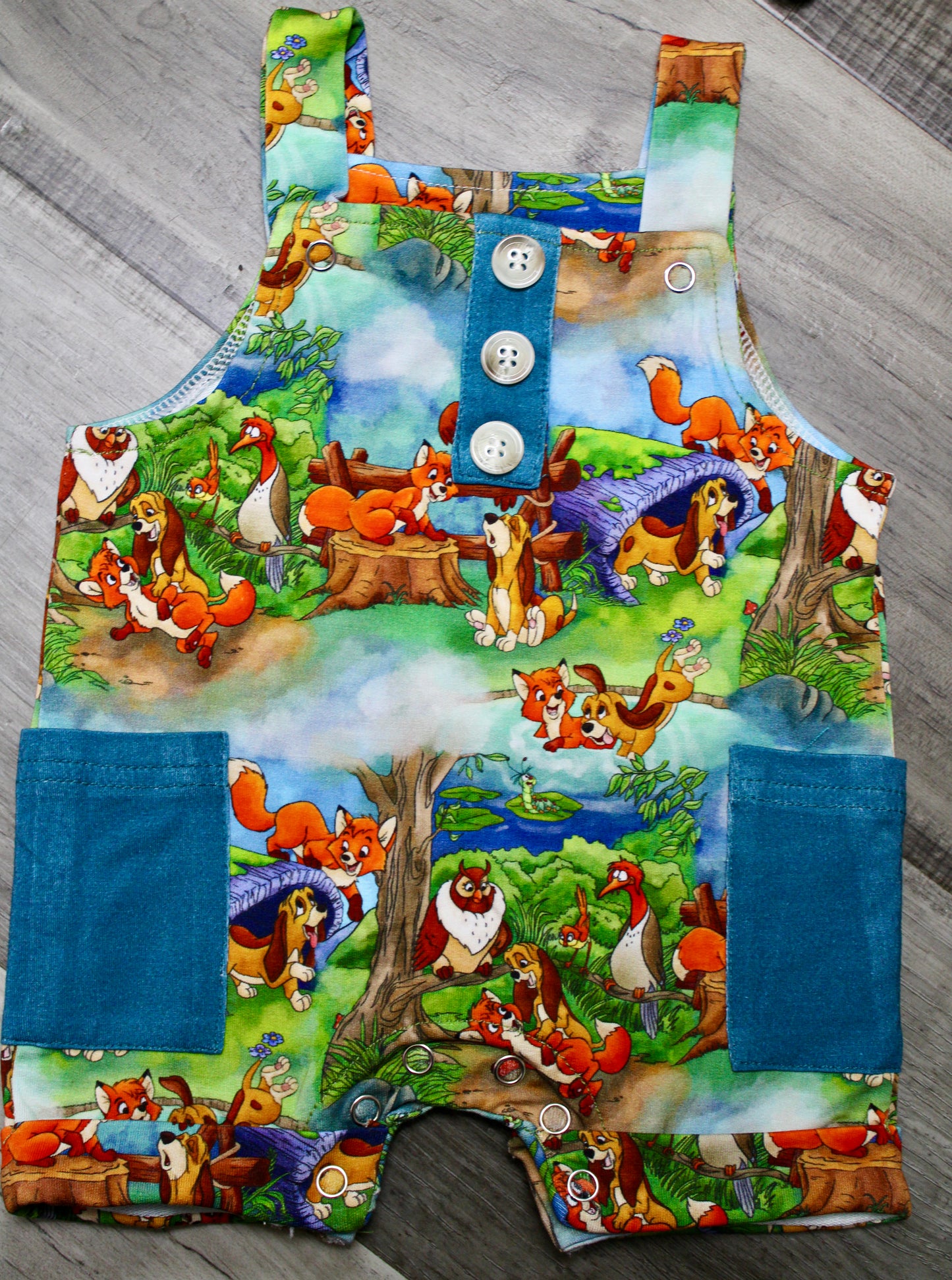 Forever Friends Terry Short Overalls
